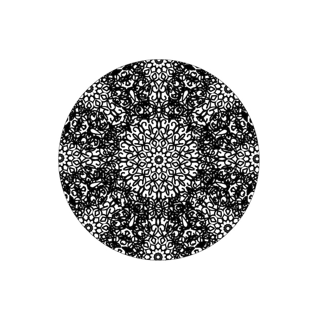 Handgezeichnete mandala-dekoration in ethnisch-orientalischem doodle-ornament