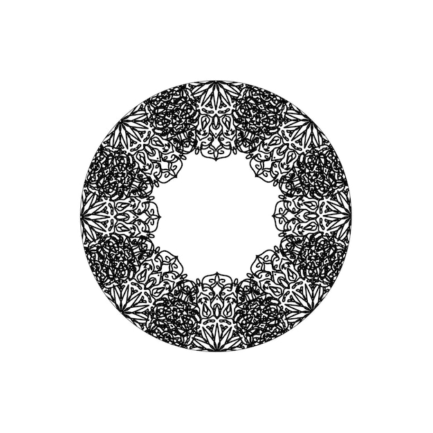 Handgezeichnete mandala-dekoration in ethnisch-orientalischem doodle-ornament