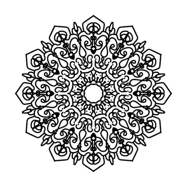 Handgezeichnete mandala-dekoration in ethnisch-orientalischem doodle-ornament