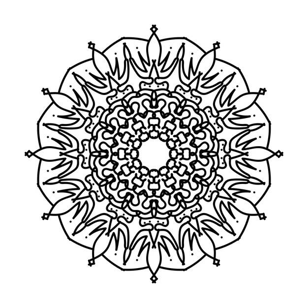Handgezeichnete mandala-dekoration in ethnisch-orientalischem doodle-ornament