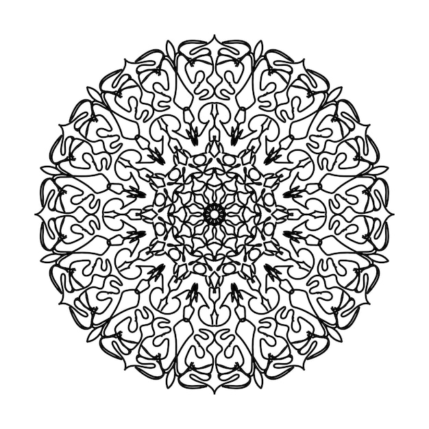 Handgezeichnete mandala-dekoration in ethnisch-orientalischem doodle-ornament