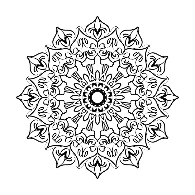 Handgezeichnete mandala-dekoration in ethnisch-orientalischem doodle-ornament