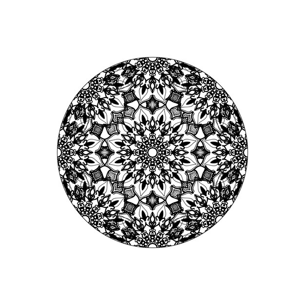 Handgezeichnete mandala-dekoration in ethnisch-orientalischem doodle-ornament