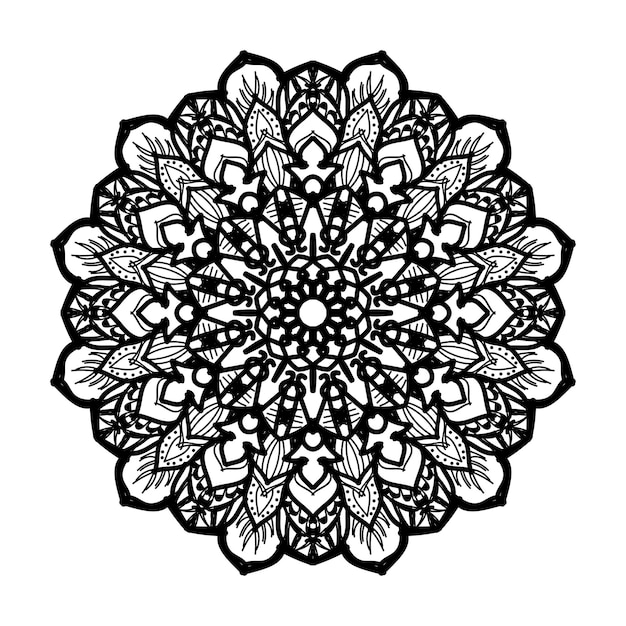 Handgezeichnete mandala-dekoration in ethnisch-orientalischem doodle-ornament