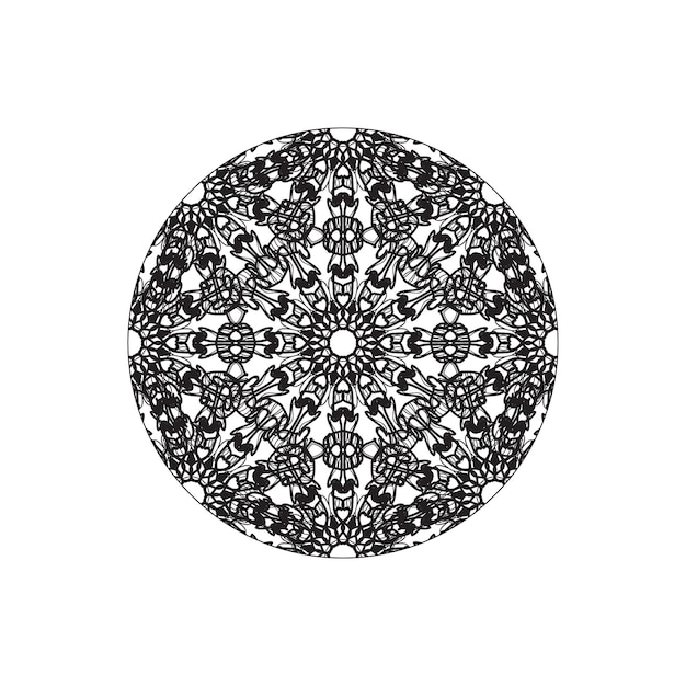 Handgezeichnete Mandala-Dekoration in ethnisch-orientalischem Doodle-Ornament