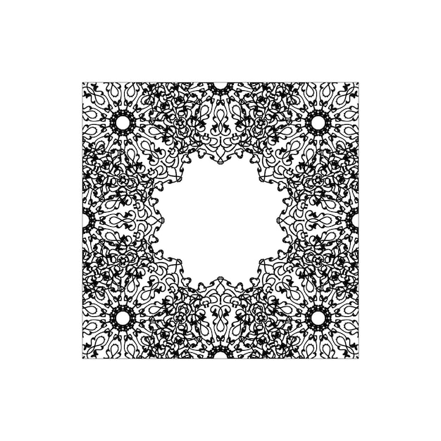 Handgezeichnete mandala-dekoration in ethnisch-orientalischem doodle-ornament