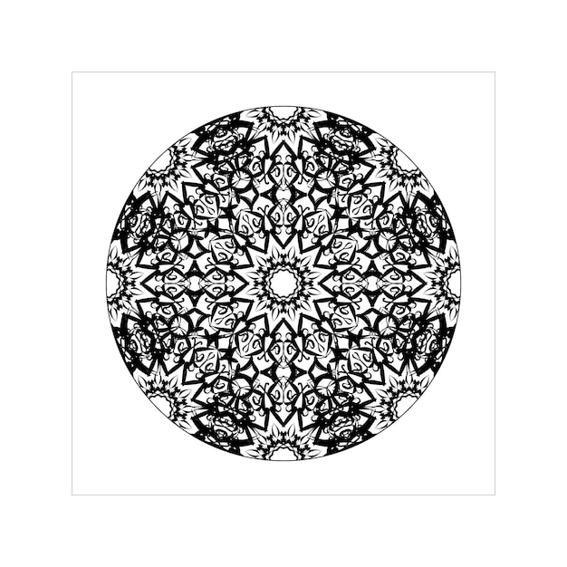 Handgezeichnete mandala-dekoration in ethnisch-orientalischem doodle-ornament