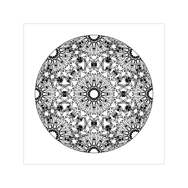 Handgezeichnete Mandala-Dekoration in ethnisch-orientalischem Doodle-Ornament