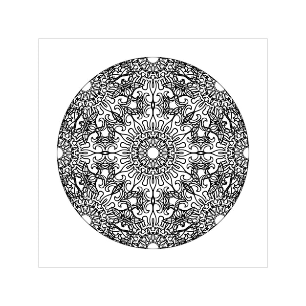 Handgezeichnete Mandala-Dekoration in ethnisch-orientalischem Doodle-Ornament