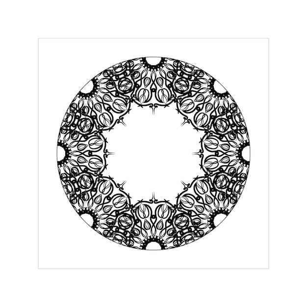 Handgezeichnete Mandala-Dekoration in ethnisch-orientalischem Doodle-Ornament