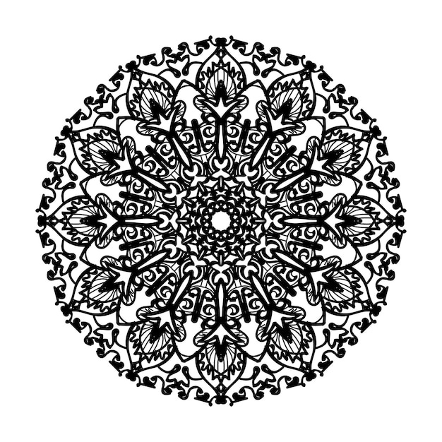 Handgezeichnete Mandala-Dekoration in ethnisch-orientalischem Doodle-Ornament