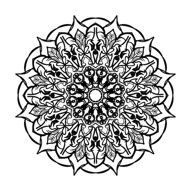 Handgezeichnete mandala-dekoration in ethnisch-orientalischem doodle-ornament