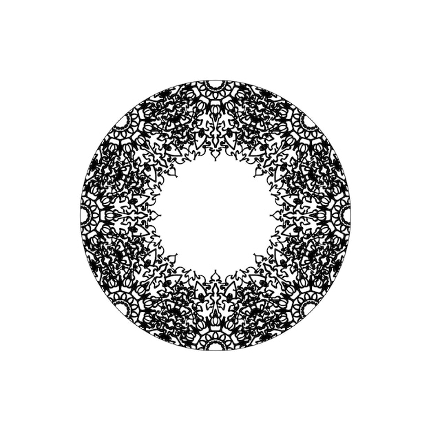 Handgezeichnete Mandala-Dekoration in ethnisch-orientalischem Doodle-Ornament