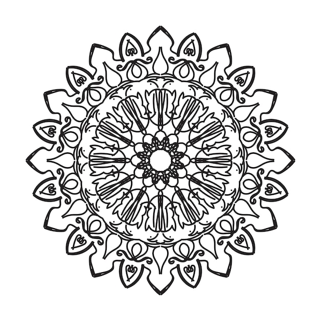 Handgezeichnete mandala-dekoration in ethnisch-orientalischem doodle-ornament