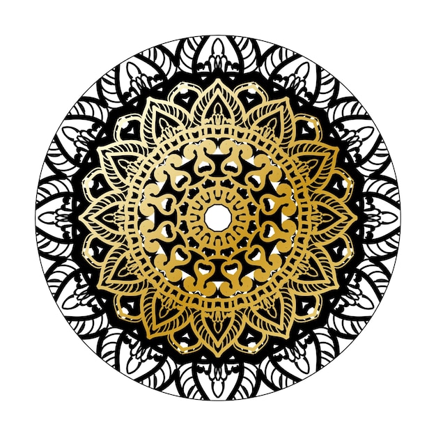 Handgezeichnete Mandala-Dekoration in ethnisch-orientalischem Doodle-Ornament