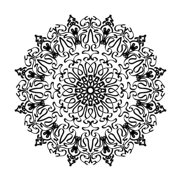 Handgezeichnete mandala-dekoration in ethnisch-orientalischem doodle-ornament