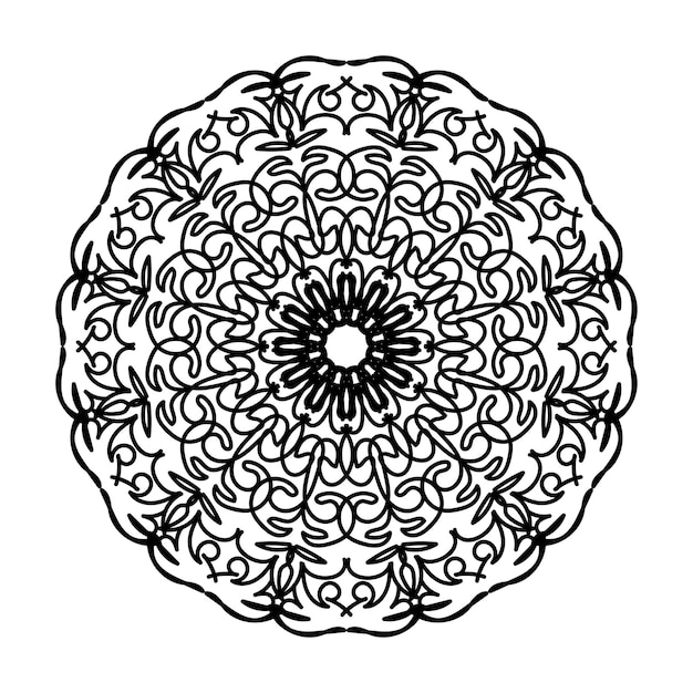 Handgezeichnete mandala-dekoration in ethnisch-orientalischem doodle-ornament