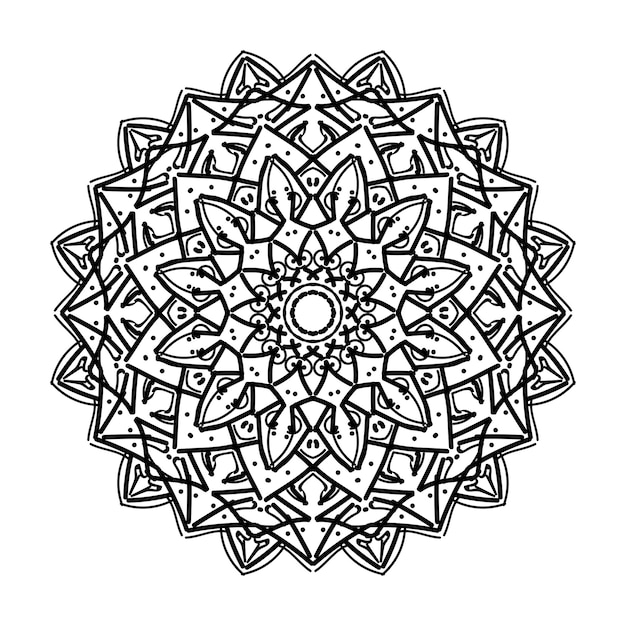 Handgezeichnete mandala-dekoration in ethnisch-orientalischem doodle-ornament