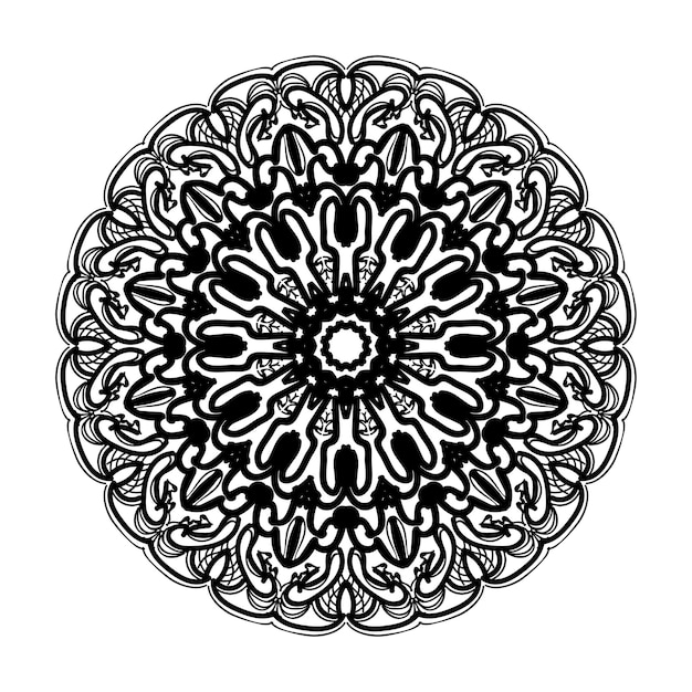 Handgezeichnete mandala-dekoration in ethnisch-orientalischem doodle-ornament