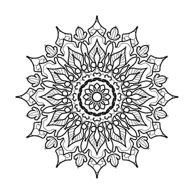 Handgezeichnete mandala-dekoration in ethnisch-orientalischem doodle-ornament