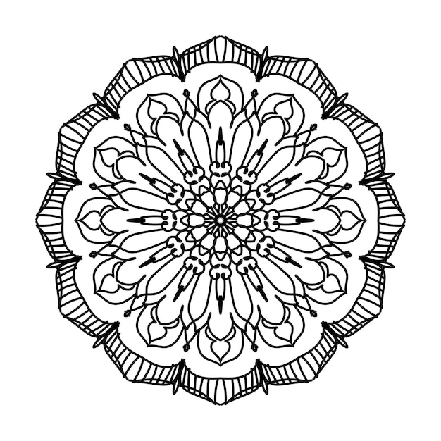 Handgezeichnete mandala-dekoration in ethnisch-orientalischem doodle-ornament