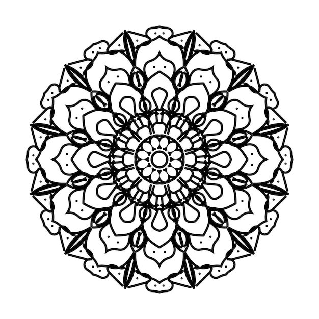 Handgezeichnete mandala-dekoration in ethnisch-orientalischem doodle-ornament