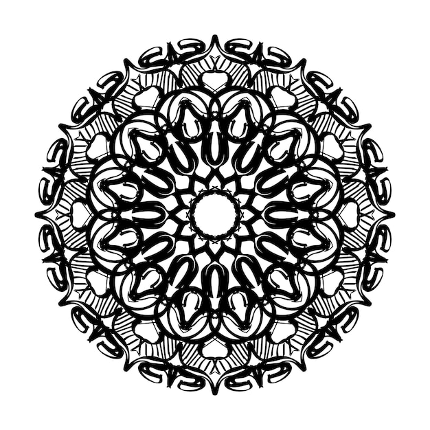 Handgezeichnete mandala-dekoration in ethnisch-orientalischem doodle-ornament