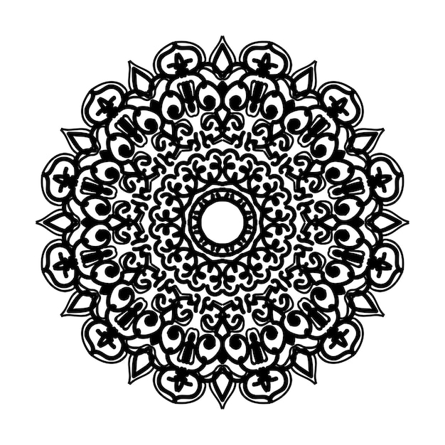 Handgezeichnete mandala-dekoration in ethnisch-orientalischem doodle-ornament