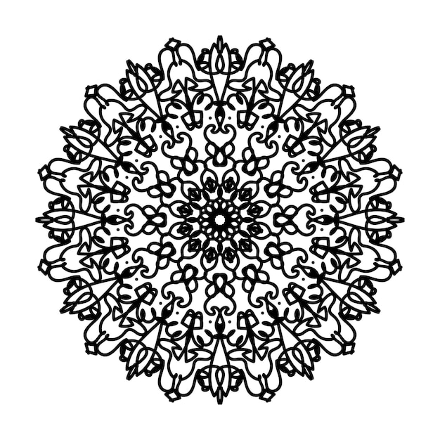 Handgezeichnete mandala-dekoration in ethnisch-orientalischem doodle-ornament