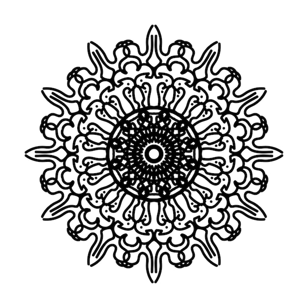 Handgezeichnete mandala-dekoration in ethnisch-orientalischem doodle-ornament