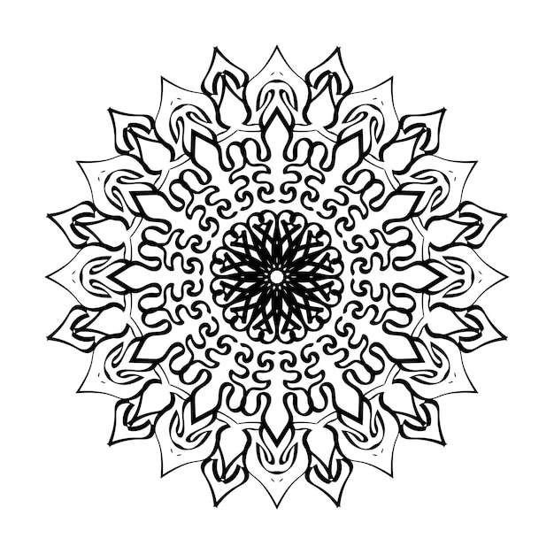 Handgezeichnete mandala-dekoration in ethnisch-orientalischem doodle-ornament