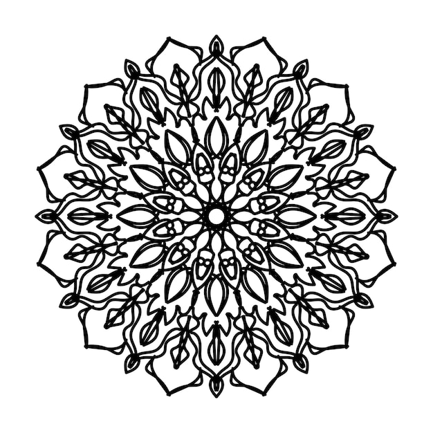 Handgezeichnete mandala-dekoration in ethnisch-orientalischem doodle-ornament