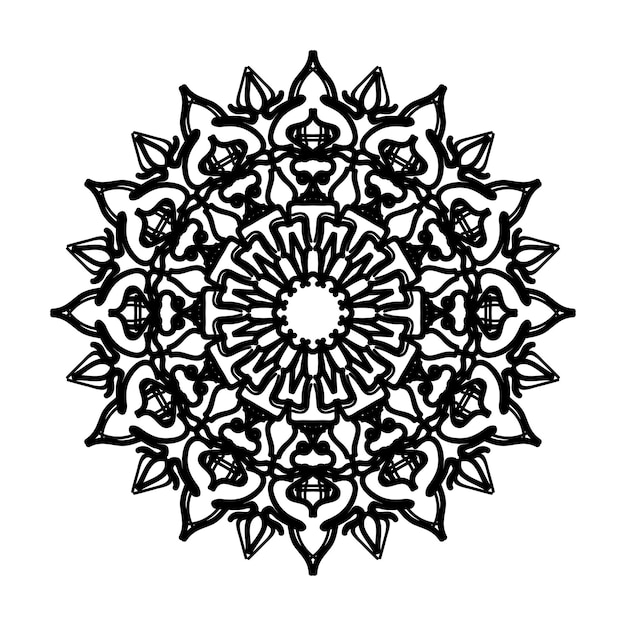 Handgezeichnete mandala-dekoration in ethnisch-orientalischem doodle-ornament