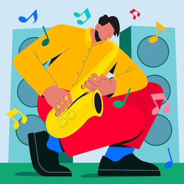 Vektor handgezeichnete musikfestival-illustration