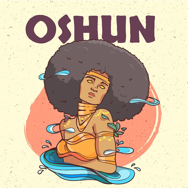 Handgezeichnete orishas-illustration