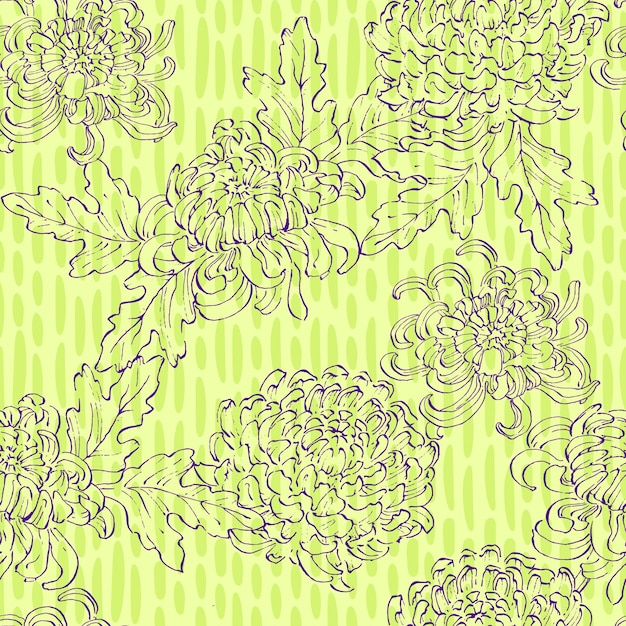 Handgezeichnete pfeonenblume nahtloses muster hintergrund elegantes designelement für grußkarten geburt