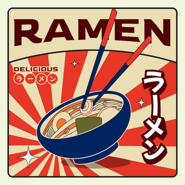 Handgezeichnete Ramen-Illustration