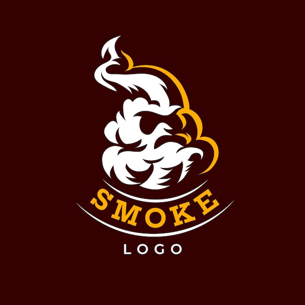Handgezeichnete Rauch-Logo-Vorlage