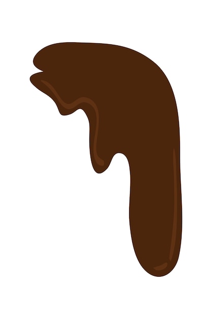 Handgezeichnete Schmelz-Choco-Illustration Schokolade-Tropfen und -Flecken