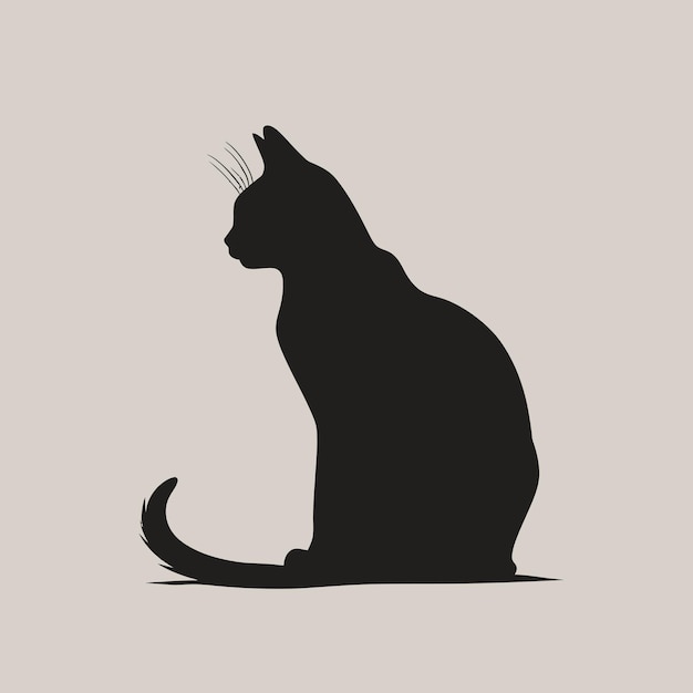 Handgezeichnete Silhouette von Tieren