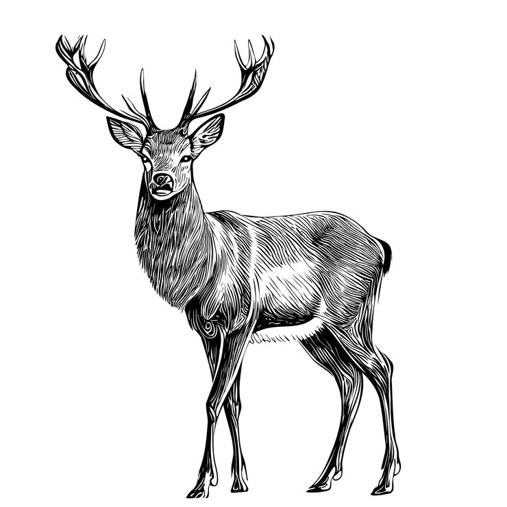 Vektor handgezeichnete skizze von wildtieren vektorillustration
