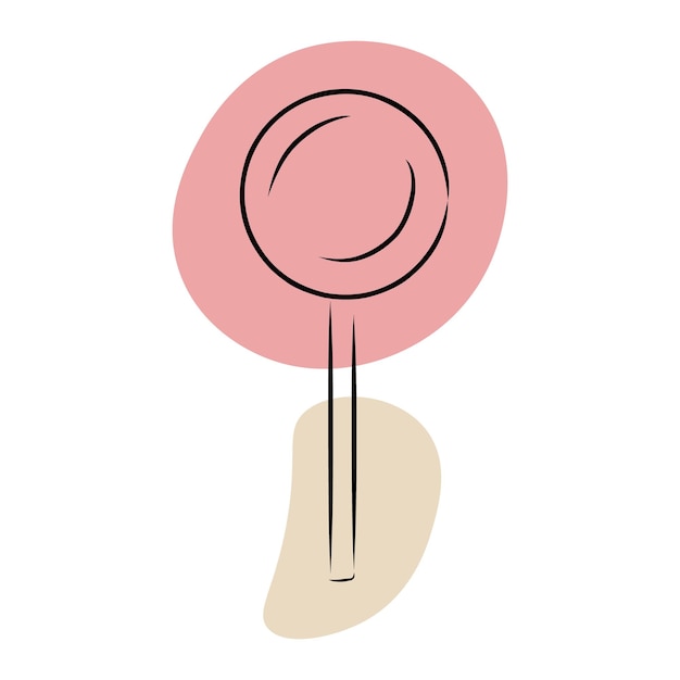 Handgezeichnete skizzenvektor von lollipop