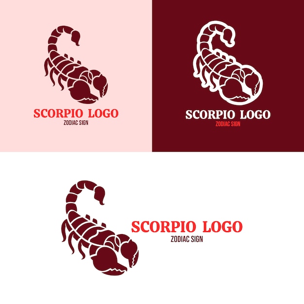 Vektor handgezeichnete skorpion-logo-vorlage