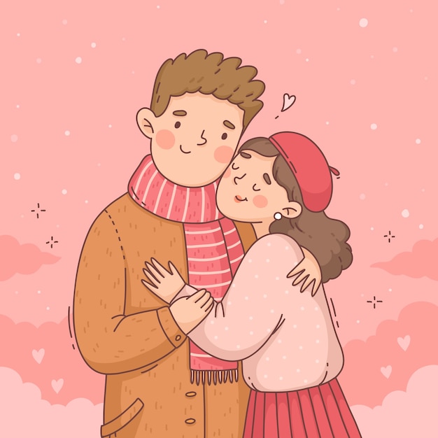 Handgezeichnete Valentinstag-Illustration
