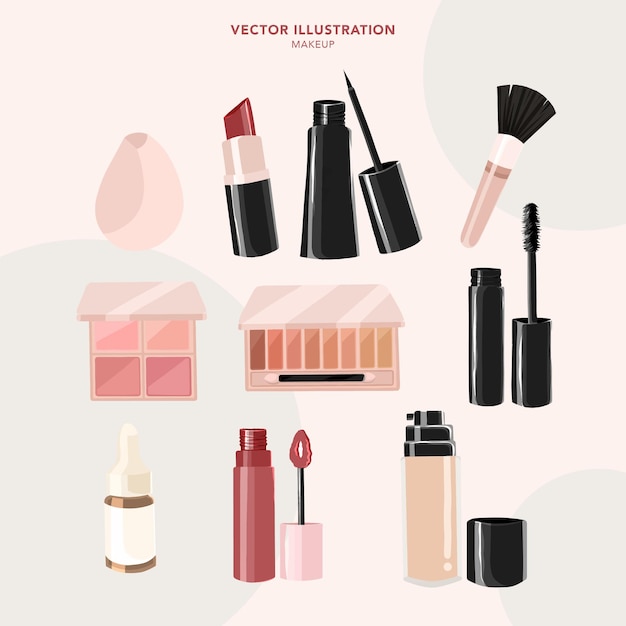 Handgezeichnete Vektor-Illustration des Make-up-Icons