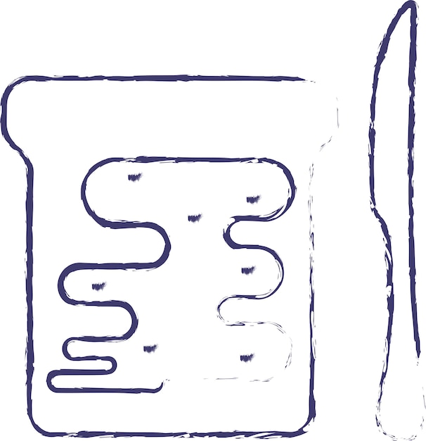 Vektor handgezeichnete vektorillustration der honigflasche