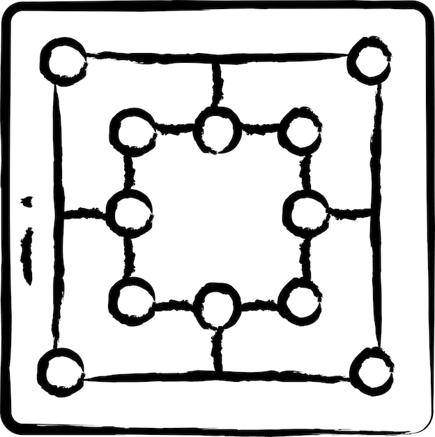 Vektor handgezeichnete vektorillustration der mühle