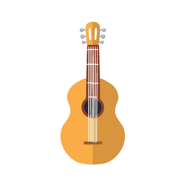 Handgezeichnete Vektorillustration eines Gitarrenmusikinstruments