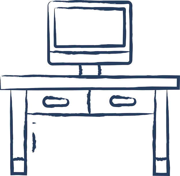 Handgezeichnete Vektorillustration für den Schreibtisch