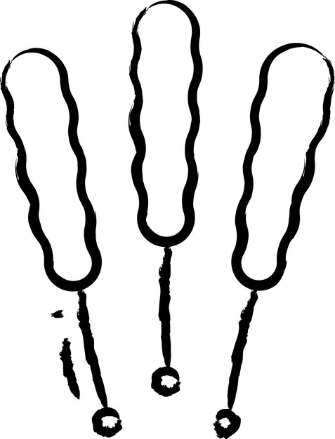 Vektor handgezeichnete vektorillustration von kandiszucker